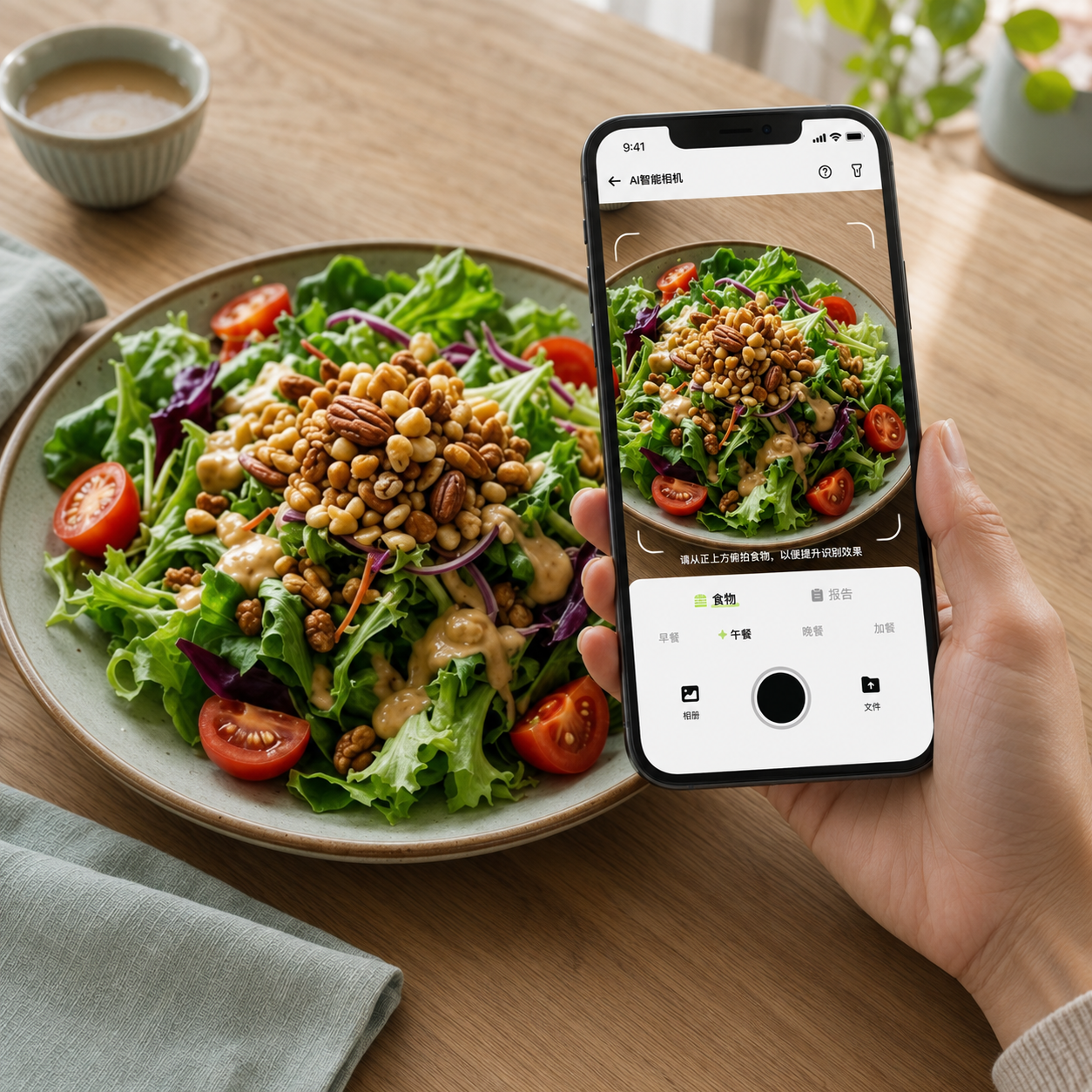 清汤健康 App 拍照识别食物 GI 示意
